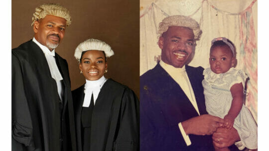 Adorable father and daughter: Mira joins her dad as a Lawyer