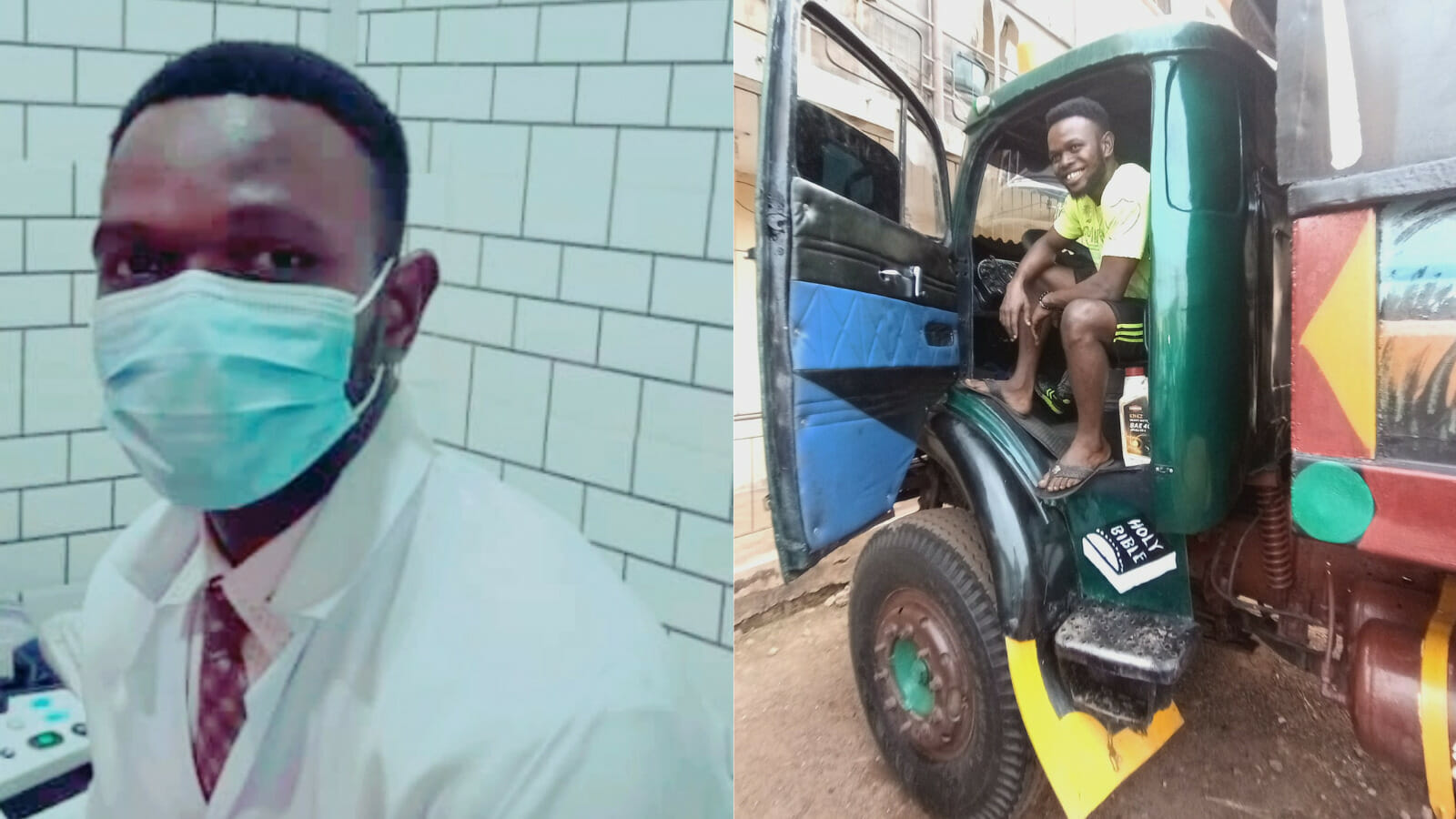 Chinedum Benjamin funds his education from driving a tipper
