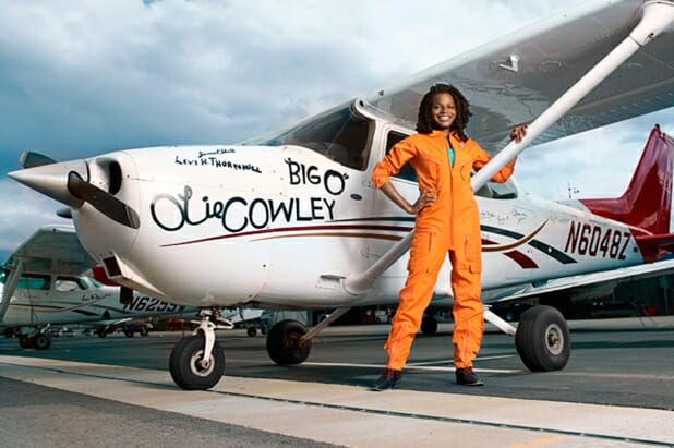 Kimberly Anyadike youngest female Black pilot to fly across the US