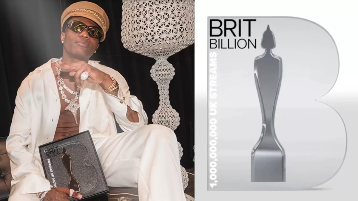 Wizkid becomes the first African artist to earn the BRIT Billion award for over 1 billion streams in the UK