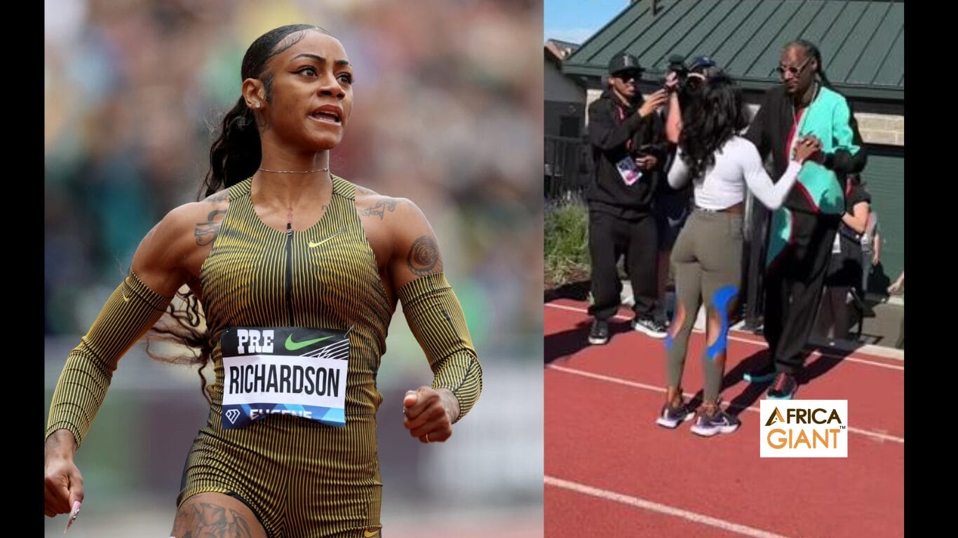 Sha'Carri Richardson And Snoop Dogg Te Legendary Rapper Was In Town To Support Richardson, Before Her Win.