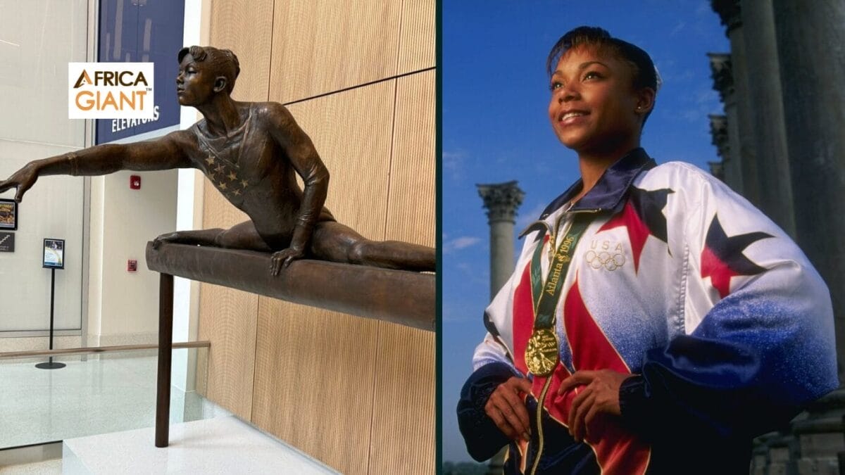 Dominique Dawes, the first to win gold at three Olympics has been immortalized with a bronze statue