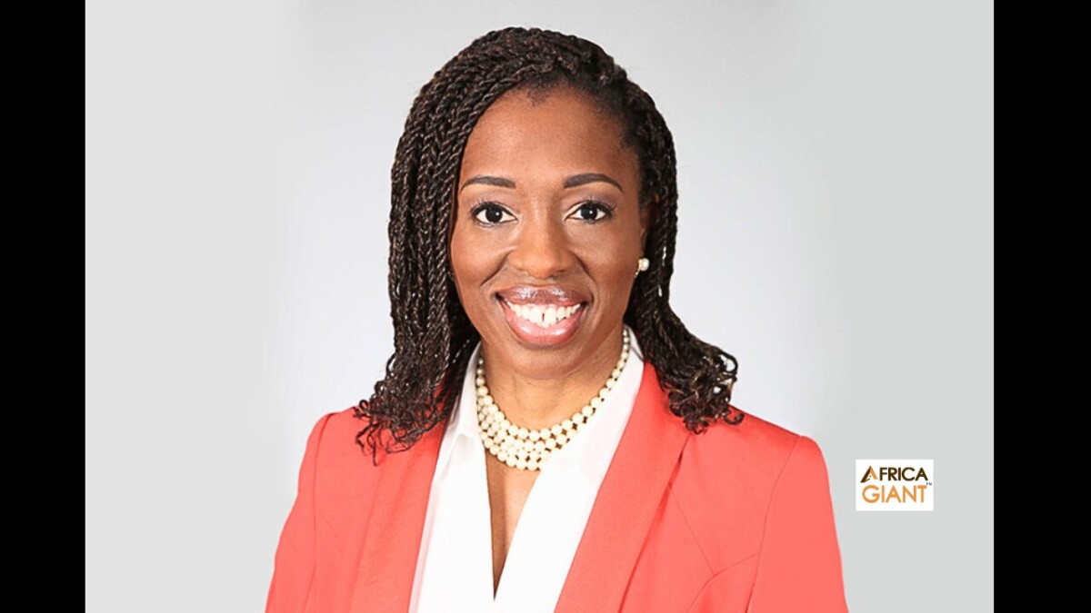 Portrait of Dr. Ngozi Ezike, a paediatrician and public health leader, honored with two honorary doctorate degrees as featured on Africa Giant