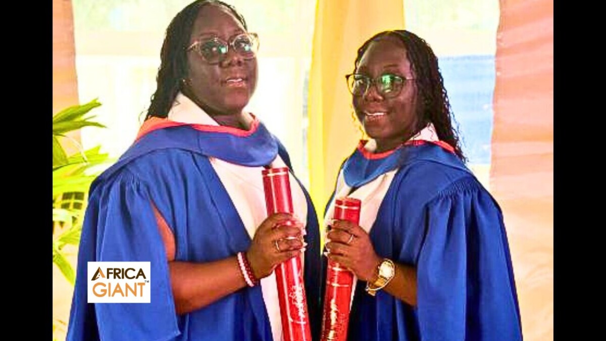 The Robinson twins are celebrated on Africa Giant for their academic achievement.